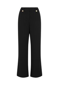 VICLUA - Trousers - black/gold coloured