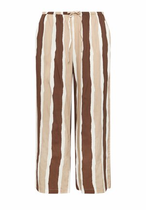 Yours Clothing, WOMEN'S WIDE LEG TROUSERS - Pantalones - brown
