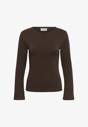Kaffe, KAJAMILLA FLARED - T-shirt à manches longues - chocolate brown