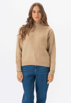 Striktrøje - beige