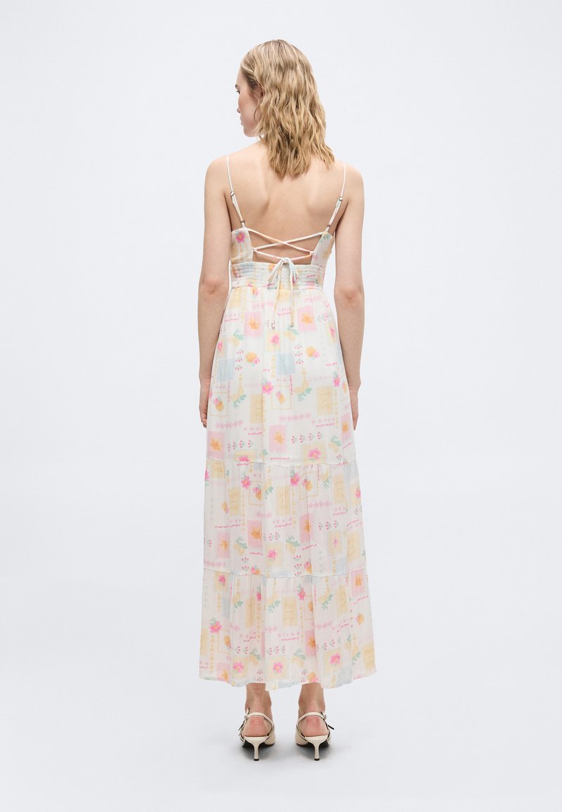 Hollister Co. BARE EMBROIDERY - Maxi dress - white - Zalando.ie