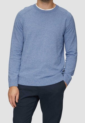 Strickpullover - mottled blue