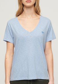 Superdry & Co EMBROIDERED V NECK  - T-shirt basic - forever blue