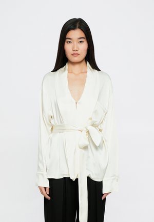 PYJAMA WRAP - Blúz - ivory