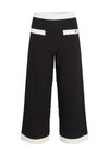 CONTRAST PANTS - Trousers - black