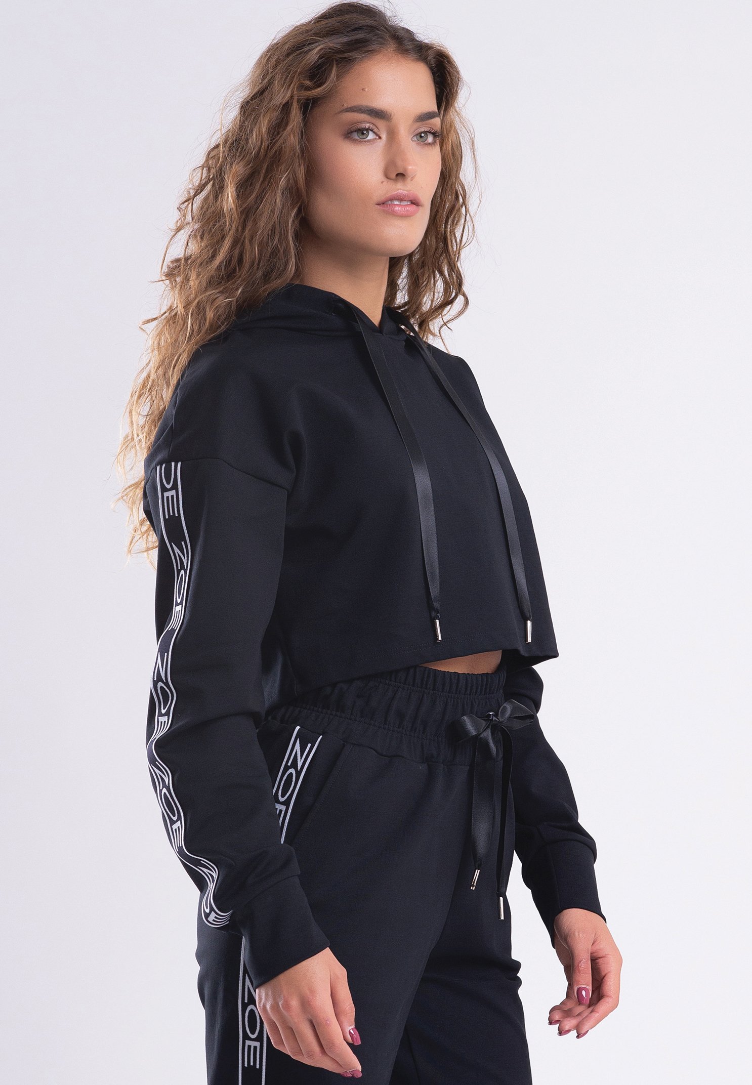 Zoe Leggings STRIPE - Hoodie - black 