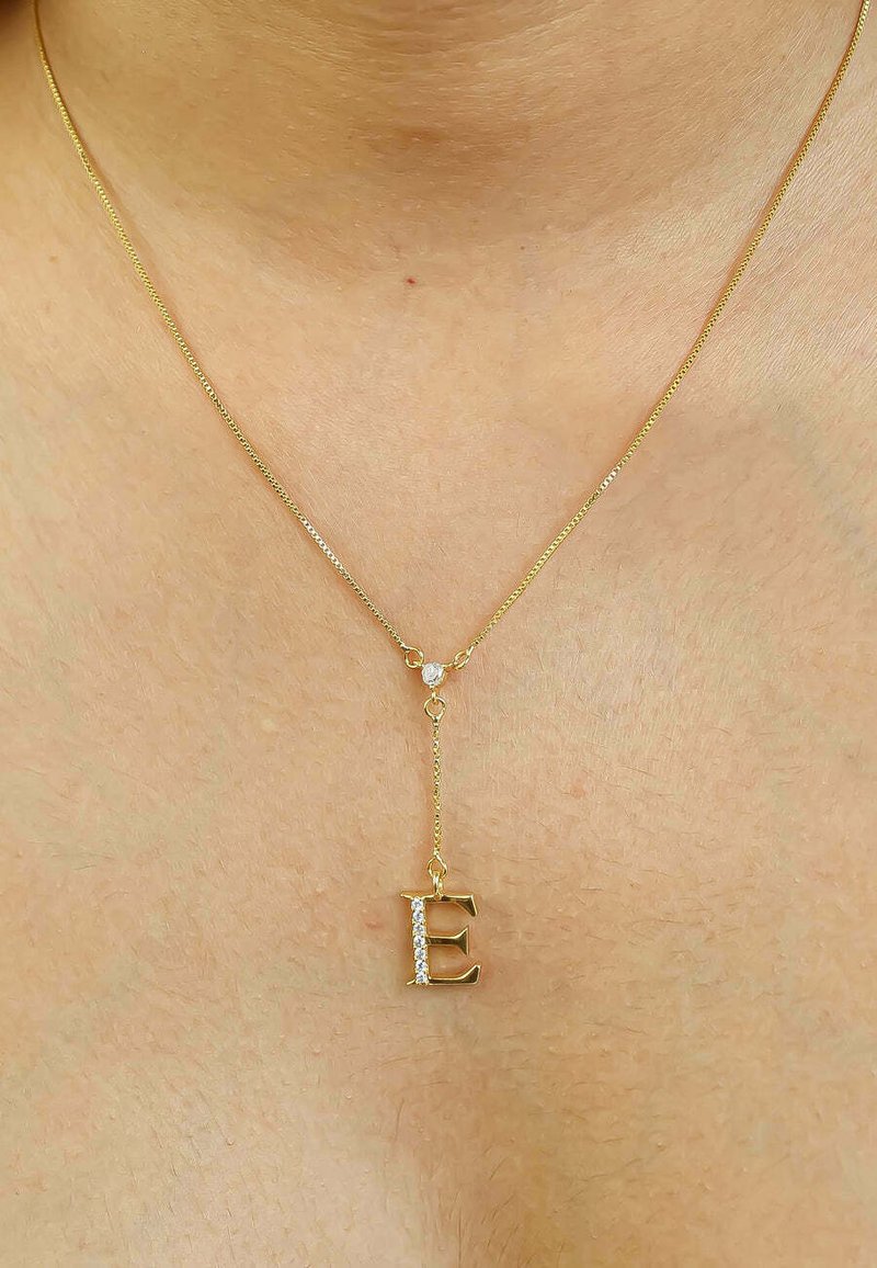 Bombay Sunset INITIAL ALPHABET LETTER E Necklace gold/goldcoloured Zalando.ie