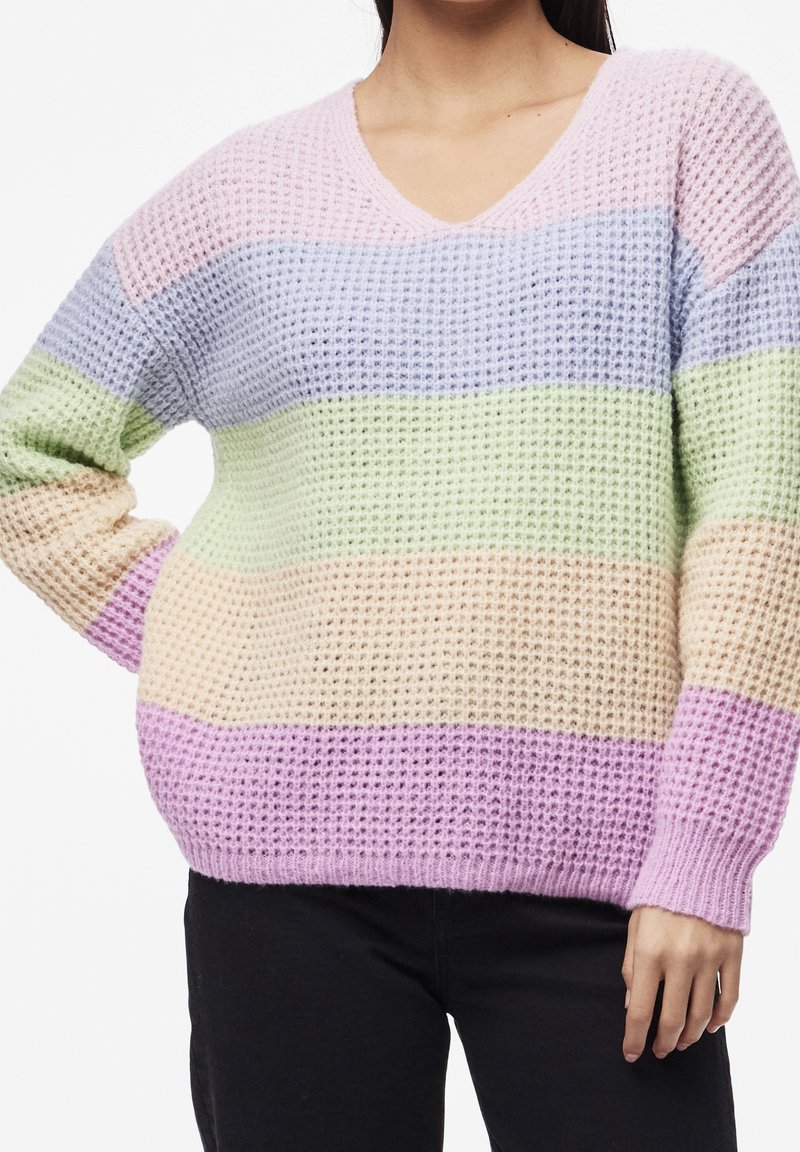 Pieces Stickad tröja - lilac