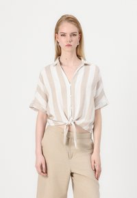 ONLY - ONLCARO KNOT SHIRT  - Camicia - humus/cloud dancer Immagine in miniatura 1