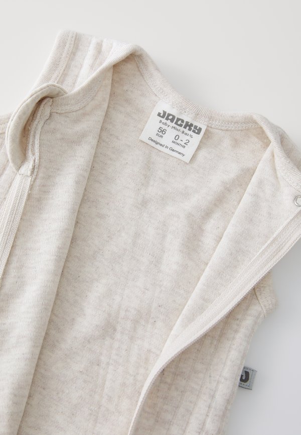 UNWATTIERT ÄRMELLOS UNISEX – Nachtwäsche Schlafsack – beige mélange