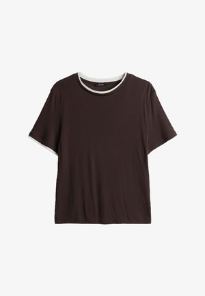 OPUS, SHEER PIPING DETAIL - T-shirt basique - affogato