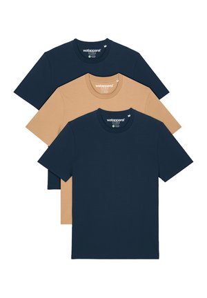 3ER MULTIPACK - T-Shirt basic - french navy latte