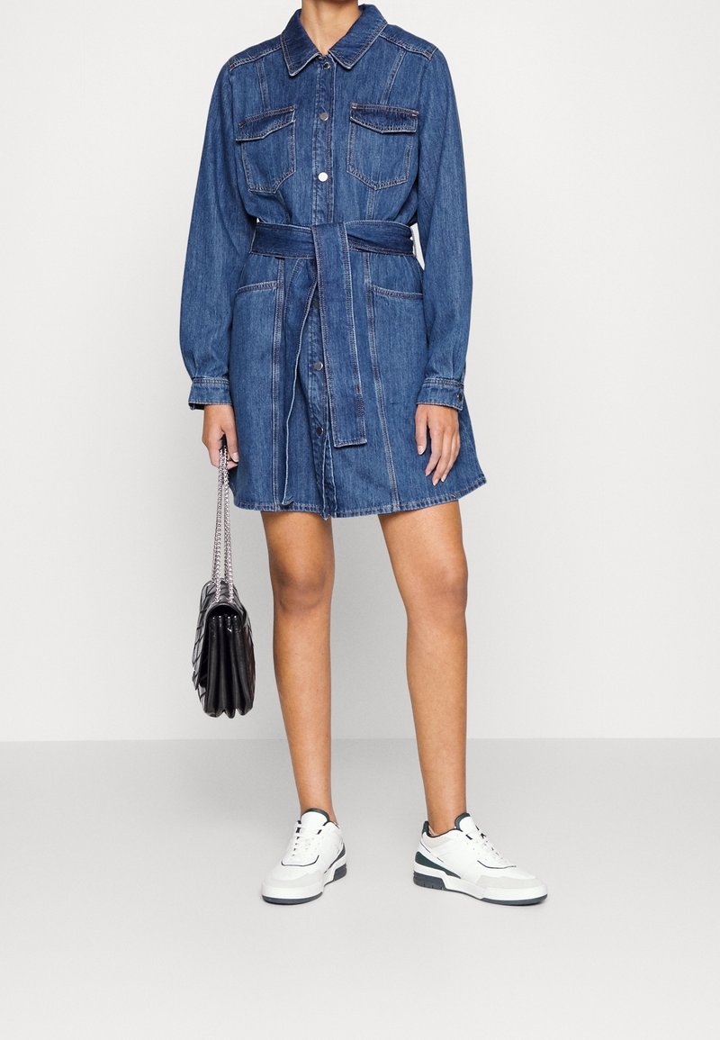 Claudie Pierlot Denim dress - blue - (Pre-owned) - Zalando Claudie Pierlot Denim dress - blue - (Pre-owned) - Zalando