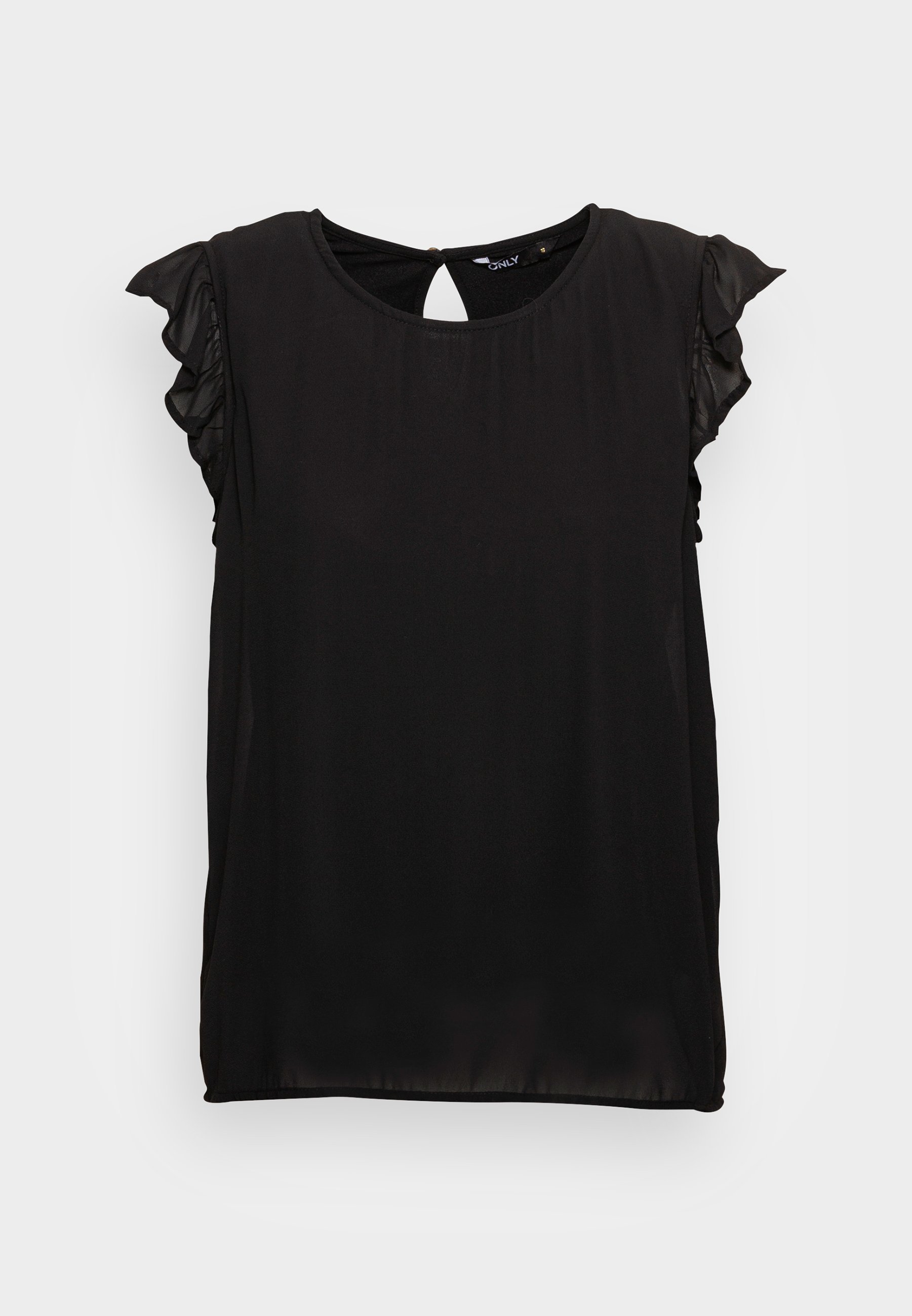 Only Polka Dot Ruffle Blouse with Short Sleeves