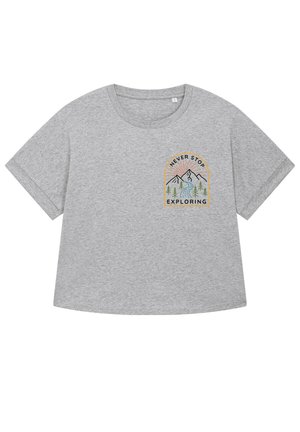 watapparel NEVER STOP EXPLORING - T-Shirt print - heather grey