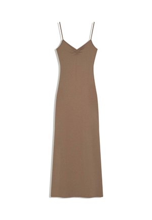 RUCHED STRAP MIDI - Denné šaty - sand