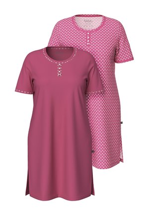 2 PACK GEOMETRIC PRINT SLEEP TEES - Haut de pyjama - matte pink