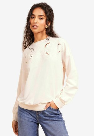 Friends Like These LONG SLEEVE CUTWORK - Sweatshirt - cream
