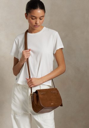 Polo Ralph Lauren, POLO ID SUEDE MINI SATCHEL - Kabelka - cinnamon