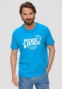 s.Oliver FRONTPRINT - T-shirt print - azurblau