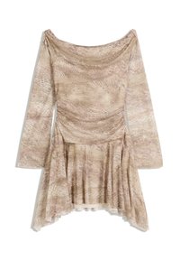 MINI MIT LANGEN ÄRMELN - Nappali ruha - sand