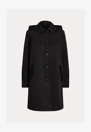 Lauren Ralph Lauren, HOODED COTTON BLEND BALMACAAN COAT - Korte frakker - black