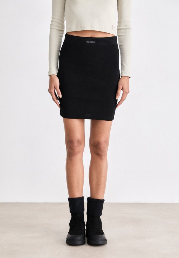 PLACED SKIRT - Mini skirt