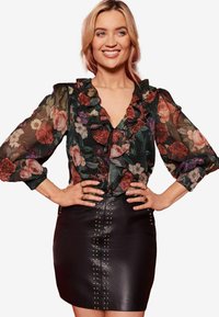 Love & Roses Blus - black floral