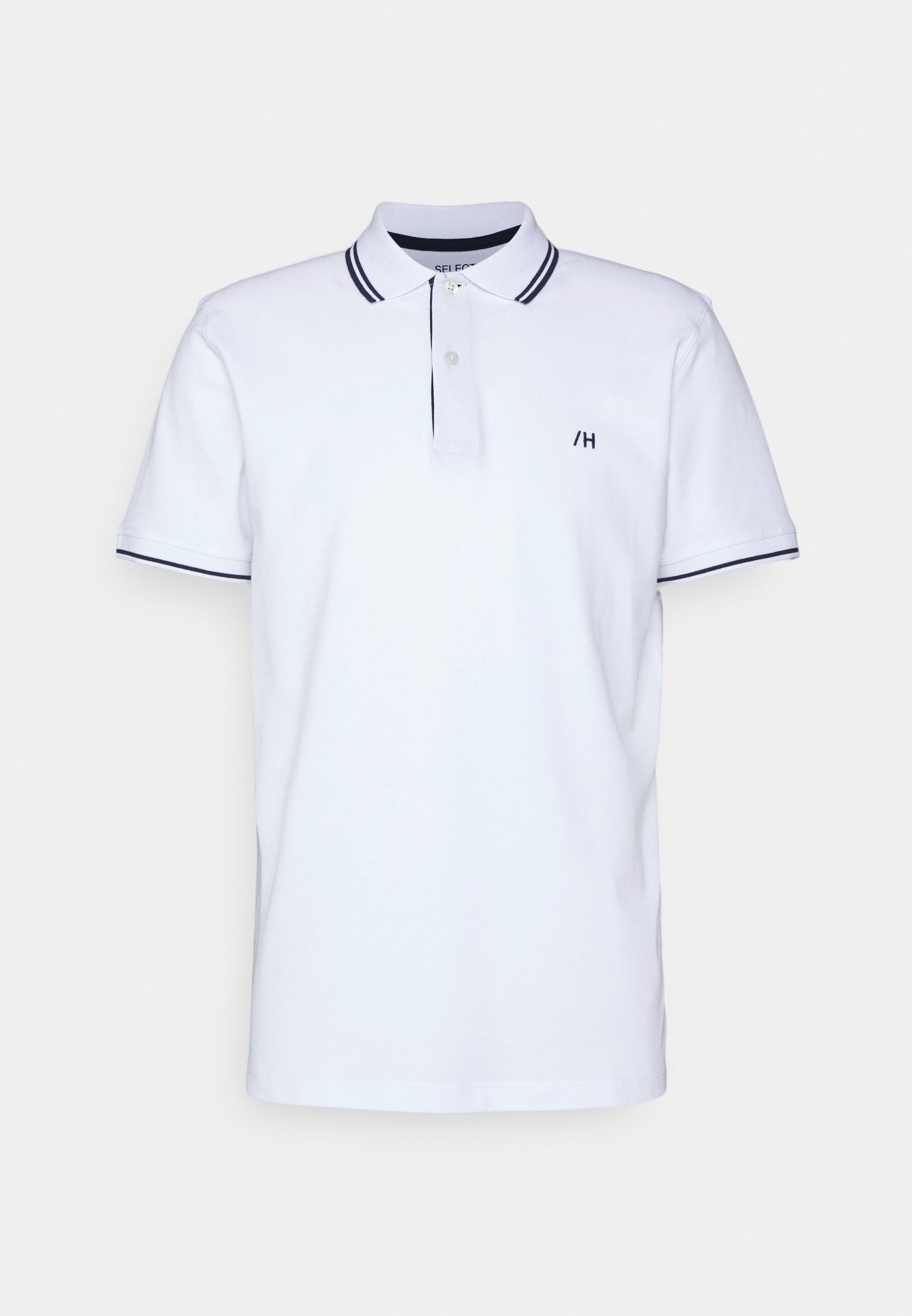 Bright white polo shirt