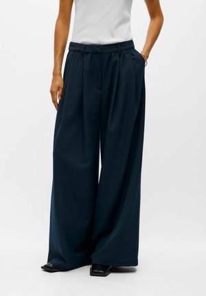 Object, WIDE-LEG TROUSERS PLEATED HIGH-WAIST - Coupe large - sky captain