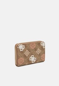 Guess ELIETTE LOGO MED ZIP - Peněženka - latte logo multi