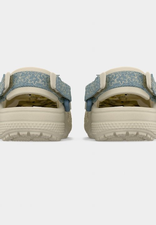 Crocs Zuecos de bebés Classic Dnm Flwr Adj Backstrap Clog T Blanco — foto 4