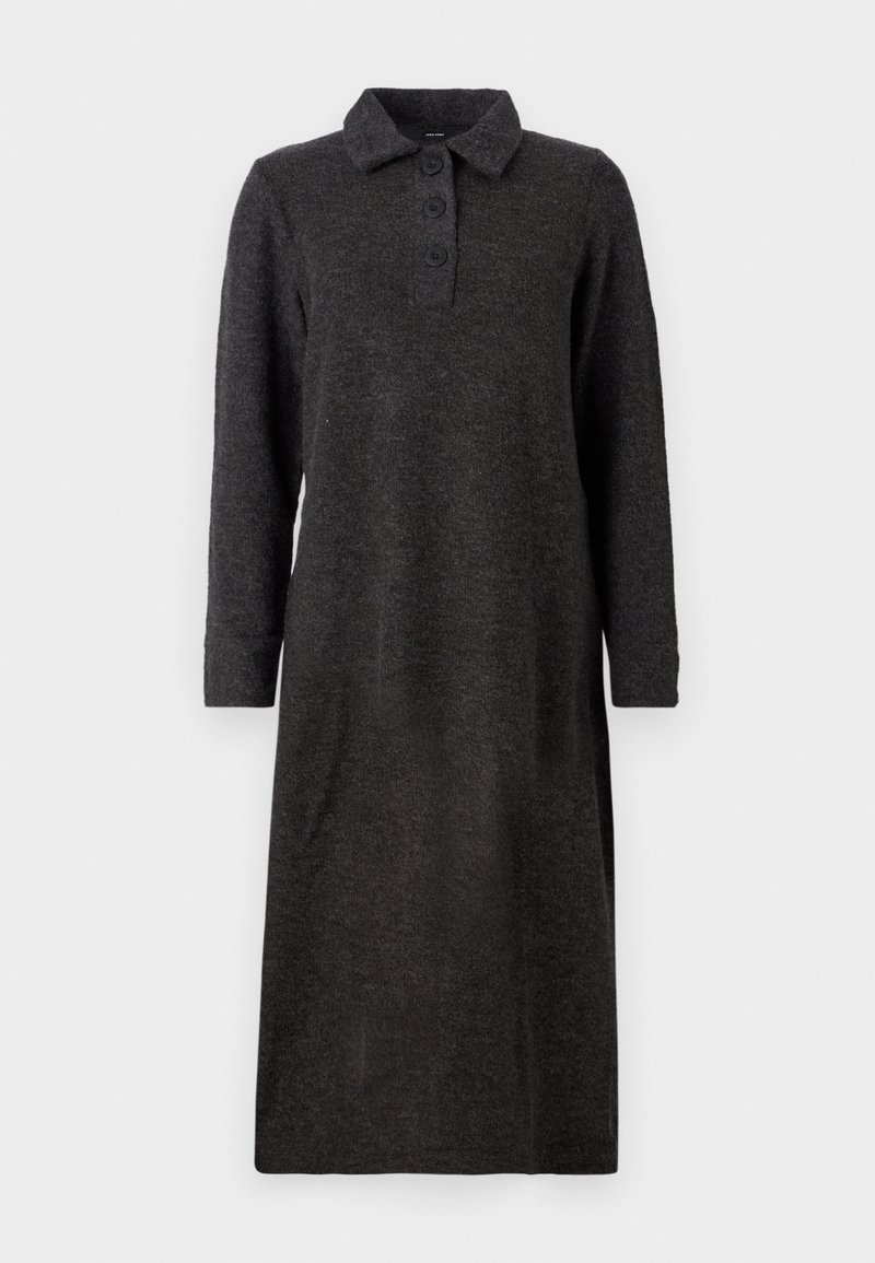 Obsidian Robe Vero Moda VMEBBA CALF DRESS - Robe pull - obsidian/noir - ZALANDO.FR