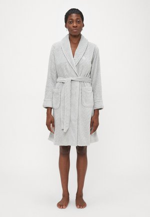 SO SOFT SHAWL COLLAR SHORT ROBE - Badekåpe - grey
