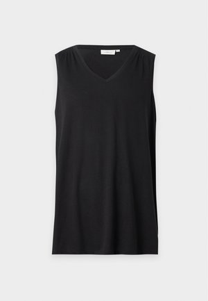 ONLY Carmakoma, CARCORAL V NECK TEE - Débardeur - black