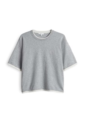 OPUS BOXY FIT LAYERING LOOK - T-Shirt basic - hazy fog melange