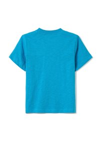 Korte mouwen t-shirt in helder turquoise, gemaakt van zachte stof met een reguliere pasvorm en ronde hals. Soepele textuur, geen zichtbare graphics.