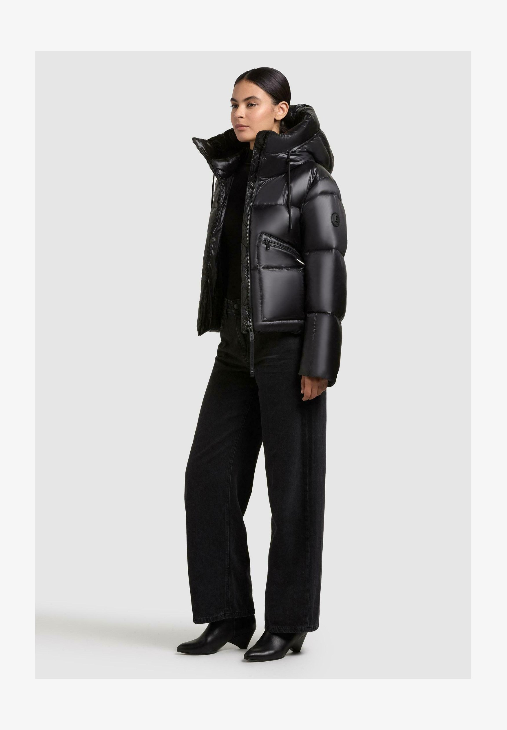Khujo Parka Invernale Babette Da Donna, Cappuccio Con Pelliccia Sintetica Removibile, Nero, Taglie XS-XXL