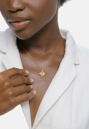 MOND STERN ZIRKONIA - Necklace - gold-coloured