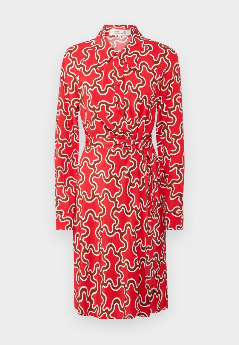 Diane von Furstenberg Blousejurk rood Diane von Furstenberg Blousejurk rood