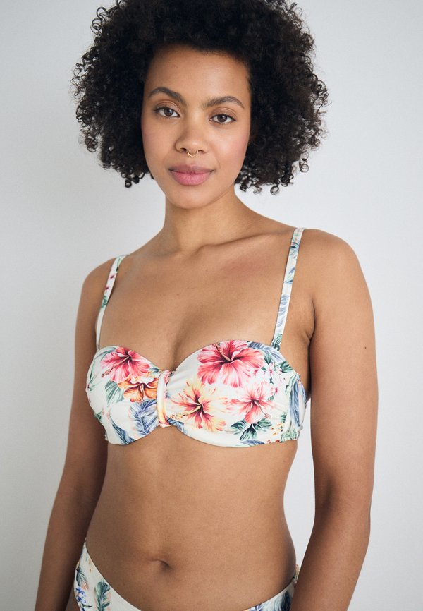 WIRE BANDEAU - Bikini top - creme