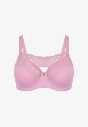 TRUYOU, TRUYOU PEEKABOO UNDERWIRE GLITTER LACE BRA - Kaarituelliset rintaliivit - pale pink