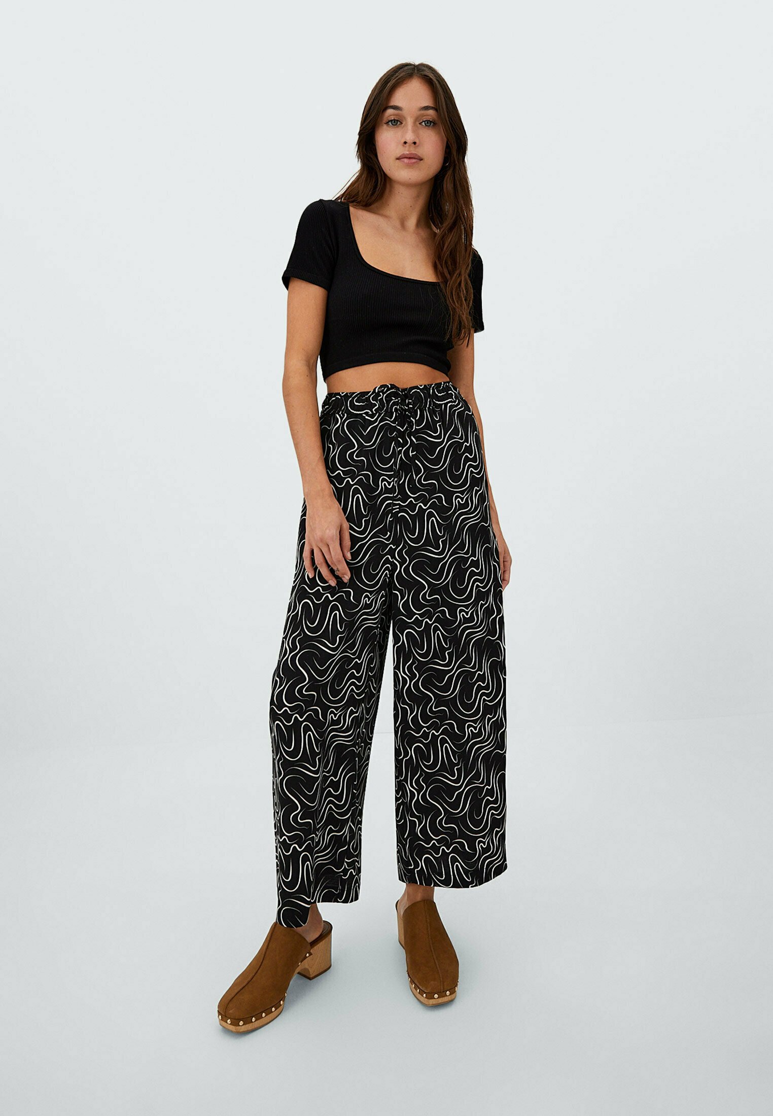 Stradivarius Pantaloni - black/nero - Zalando.it
