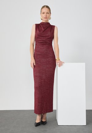 LUREX - Robe longue - bordeaux