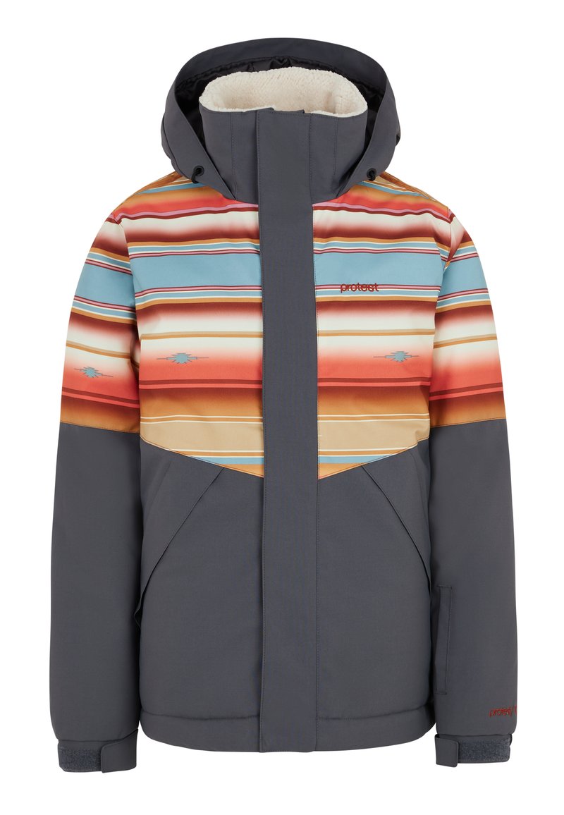 Protest PRTULLA JR Waterproof jacket shadow grey/light grey