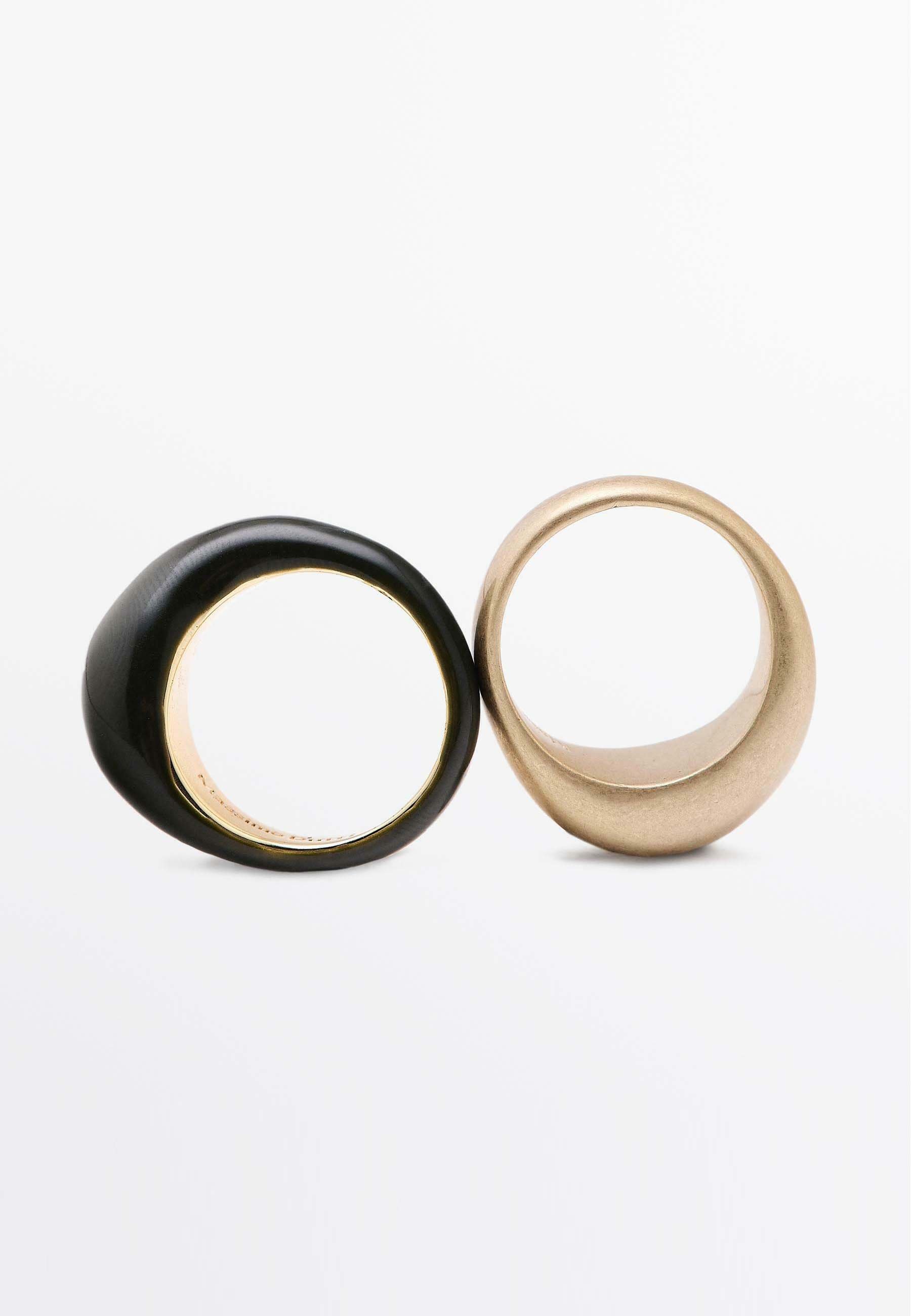 Massimo Dutti PACK 2 - Ring - gold-coloured - Zalando