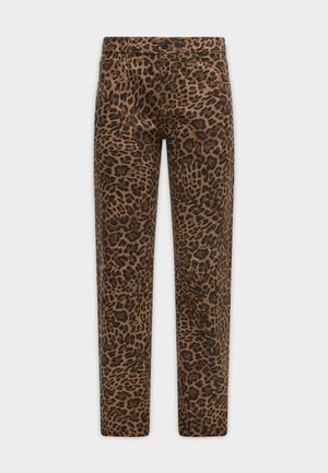 GAP, MR STRAIGHT TAPER LEOPARD PRINT - Φαρδύ τζιν - leopard print