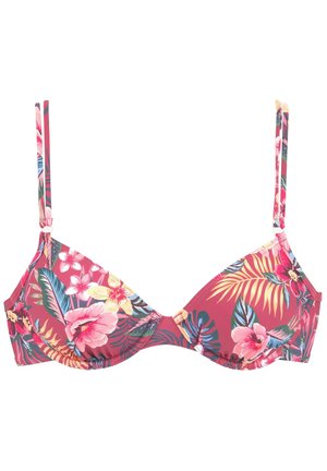 s.Oliver, Bikini-Top - rostrot bedruckt