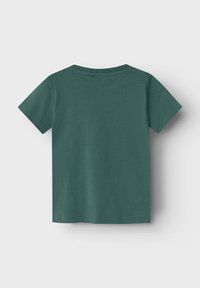Kurzarm-T-Shirt aus dunkelblauem Baumwollmaterial, mit Rundhalsausschnitt und einem schlichten Design ohne sichtbare Muster oder Grafiken.