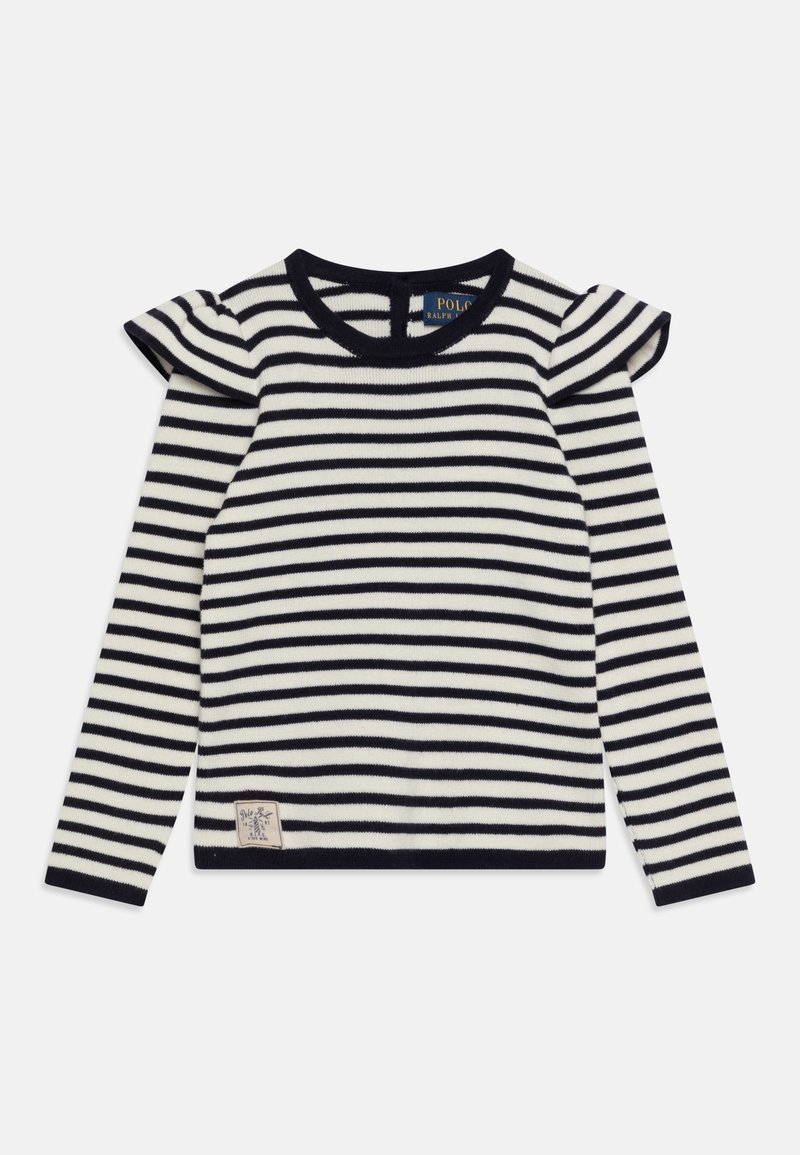 Polo Ralph Lauren RUFFLE - Pullover - navy/clubhouse cream